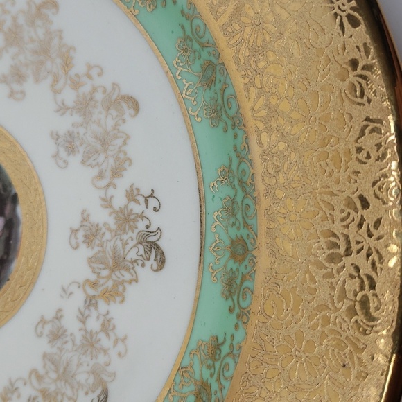 2 Le Mieux China 24 karat hand decorated 9" plates - Picture 7 of 7